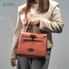 Radoce Bags - Hand Bag Wanita - Tas Kulit Sapi Asli - JESSICA American Orange Scratch