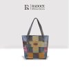 Radoce Bags - Tote Bag Wanita - Tas Kulit Sapi Asli - ALYA PATCHWORK | Gelap