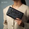 Radoce Bags - Dompet Panjang Wanita - Tas Kulit Sapi Asli - DOMPET BALENO Black Mill