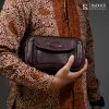 Radoce Bags - Handbags Pria - Pouch Pria - Tas Kulit Sapi Asli - PERU Grape Purple