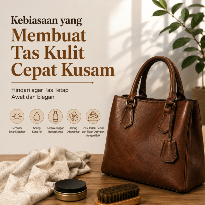 Kebiasaan yang Membuat Tas Kulit Cepat Kusam, Hindari a…